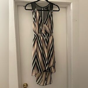 UK2LA Black, cream and blush Design open back Dress Size Small